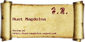 Hust Magdolna névjegykártya